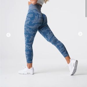 NVGTN slate blue camo seamless leggings